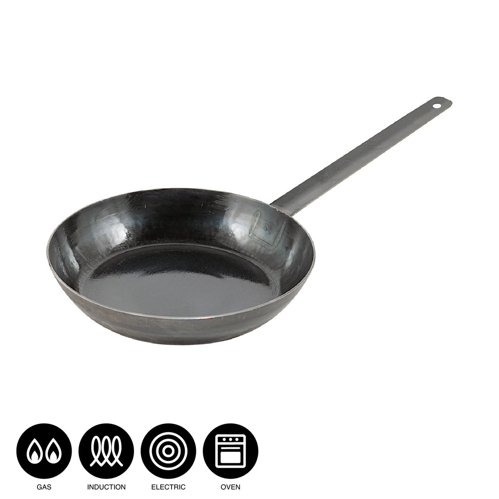 Japanese Non-Stick Frying Pan Saucepan with Wooden Handle Flat